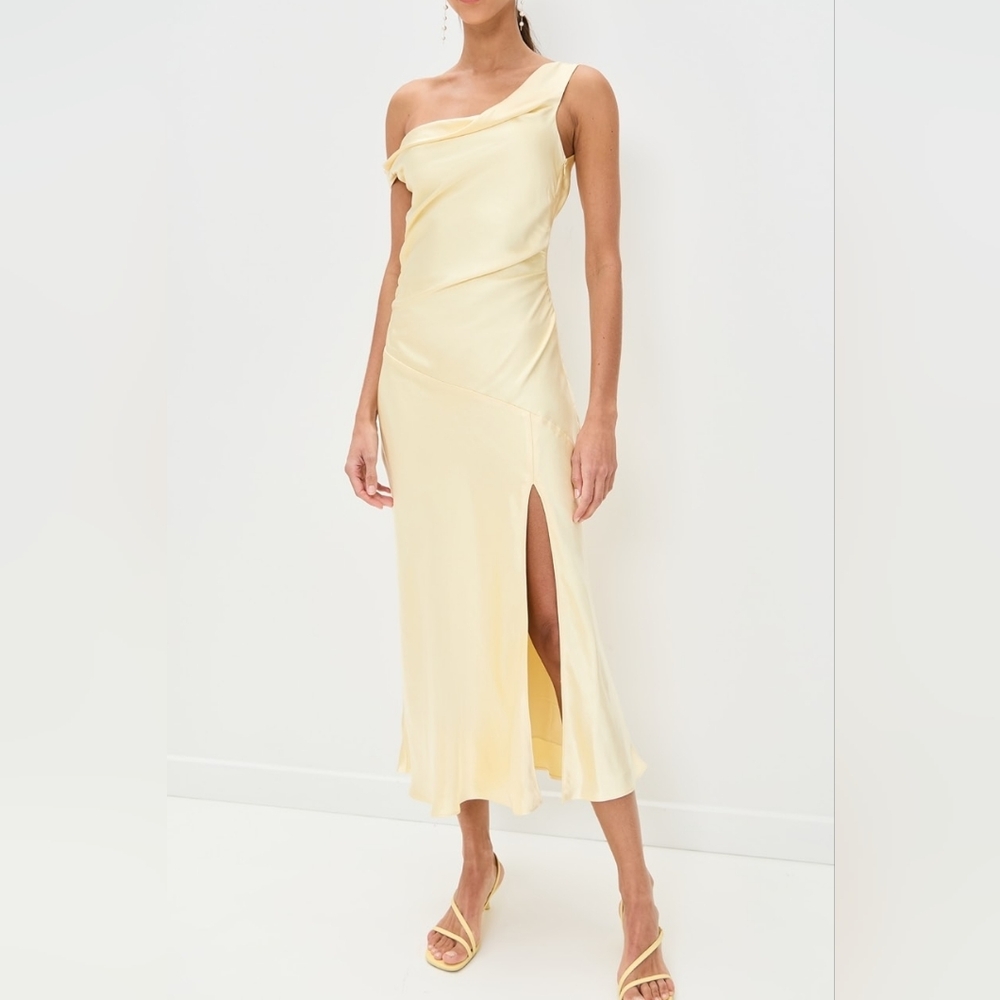 Nia Tori One-Shoulder Dress In Butter